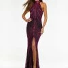 Ashleylauren Ashley Lauren 11177 Halter Beaded Gown With Center Slit And Halter Neckline 1 Ashleylauren Ashley Lauren 11177 Halter Beaded Gown With Center Slit And Halter Neckline