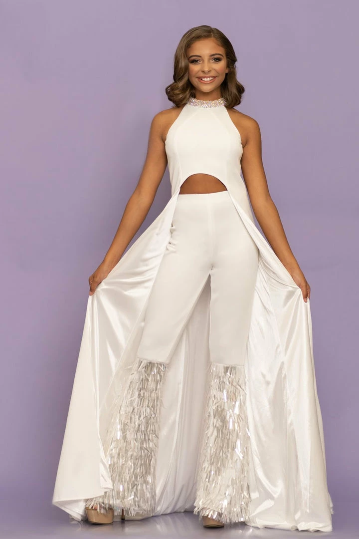 In Stock Sugar Kayne C131 Size 10 Pink Girls Pageant Jumpsuit Fun Fashion With Overskirt Train Fun Fashion Fringe & Tassels 6 In Stock Sugar Kayne C131 Size 10 Pink Girls Pageant Jumpsuit Fun Fashion With Overskirt Train Fun Fashion Fringe & Tassels