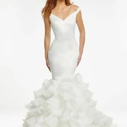 Ashleylauren Ashley Lauren 11126 Off The Shoulder Mermaid Evening Gown Prom Dress Wedding Gown