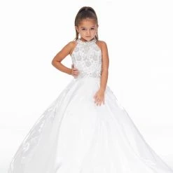 In Stock Ashley Lauren 8050 Lilac Size 8 Kids Pageant Dress Ball Gown With Pearl & Crystal Bodice Ballgown Dresses