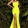 In Stock CD 023 Size 6 Neon Green Long Cutout Prom Dress Maxi Slit Formal Pageant Gown Backless Dresses
