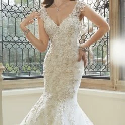 In Stock Mermaid Dresses Sophia Tolli Rana Lace Ivory Mermaid Wedding Gown Size 6 Lace Sleeve 9 In Stock Mermaid Dresses Sophia Tolli Rana Lace Ivory Mermaid Wedding Gown Size 6 Lace Sleeve