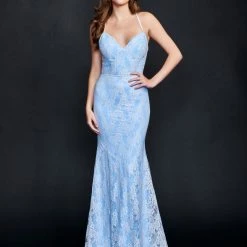 Nina Canacci 2313 Long Mermaid Prom Pageant Gown Corset Dresses