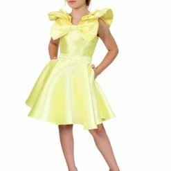 Marc Defang K6013 Short A Line Girls Pageant Cocktail Dress Interview Bow