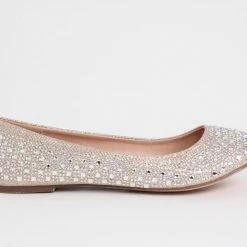 Your Party Shoes Hannah Crystal Embellished Ballet Flat Prom Pageant Formal
