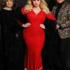 Long Sleeve Dresses Johnathan Kayne For Sydney's Closet JK2104 Lace Prom Dress Plus Size Pageant Gown JK 2104