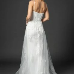 In Stock Nina Canacci 9132 Size 2, 6 Long Straight Prom Pageant Gown Pearl Accent Corset Dress