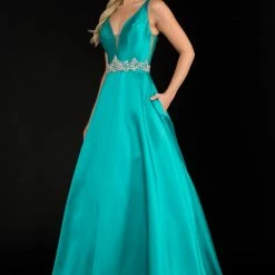 In Stock Nina Canacci 2297 Size 4 Plunging Neckline A Line Prom Dress Formal Evening Gown Ballgown Dresses