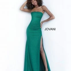 Jovani 8063 Strapless Straight Neckline Mermaid Prom Dress