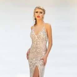 In Stock Primavera Couture 3214 Size 6 Beaded Prom Dress Lilac Side Slit Long Formal Evening Gown 105 In Stock Primavera Couture 3214 Size 6 Beaded Prom Dress Lilac Side Slit Long Formal Evening Gown