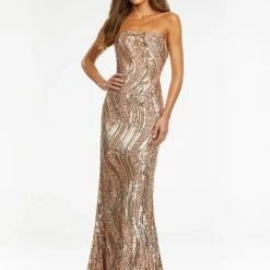 Ashleylauren Ashley Lauren 11161 Strapless Hand Beaded Evening Gown Prom Dress
