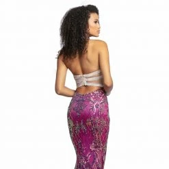 In Stock Mermaid Dresses Johnathan Kayne 2093 Sequin Mermaid Prom Dress Pageant Gown Crystal Choker Size 6,12,14