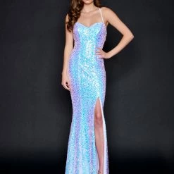 Corset Dresses Nina Canacci 6571 Long Straight Prom Pageant Gown