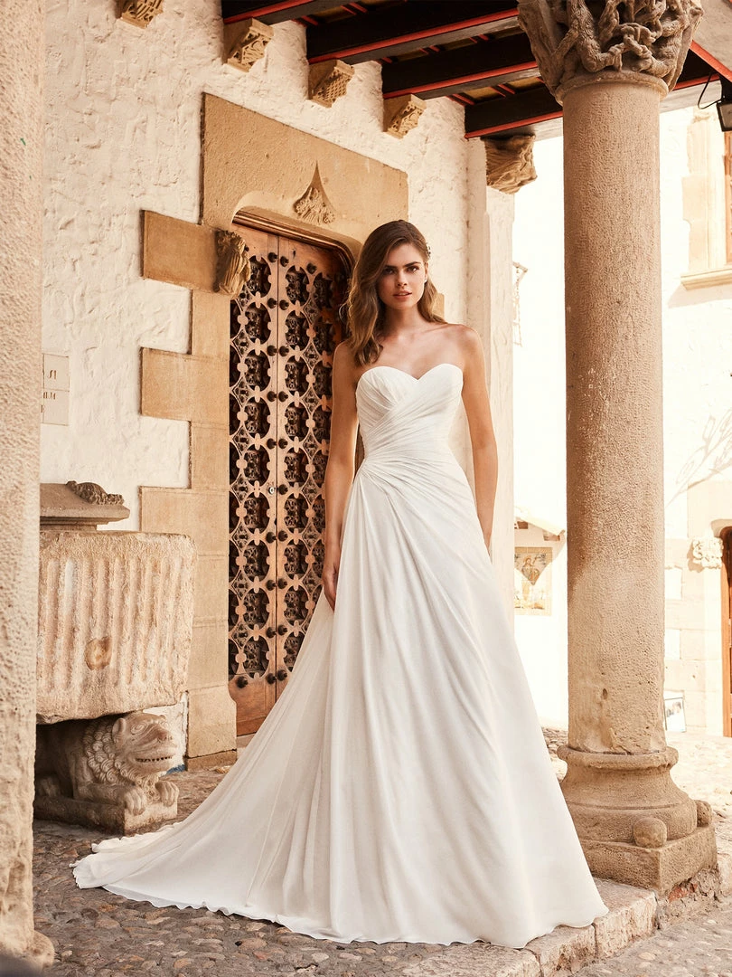 White One Bridal ZOE Pronovias Wedding Dress Ruched A Line Ball Gown 3 White One Bridal ZOE Pronovias Wedding Dress Ruched A Line Ball Gown