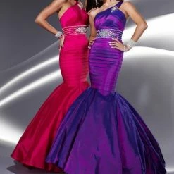 In Stock Tiffany Exclusive 46767 Emerald Size 10 Mermaid Pageant Dress On Shoulder Mermaid Dresses